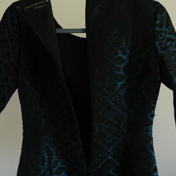Mackage Collection Teal and Black Jacquard Dress - Size S - Picture 7 of 8